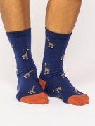 Thought Bio-Katoenen Sokken - Wild Animals Twilight Blue Comfortabele sokken van bio-katoen